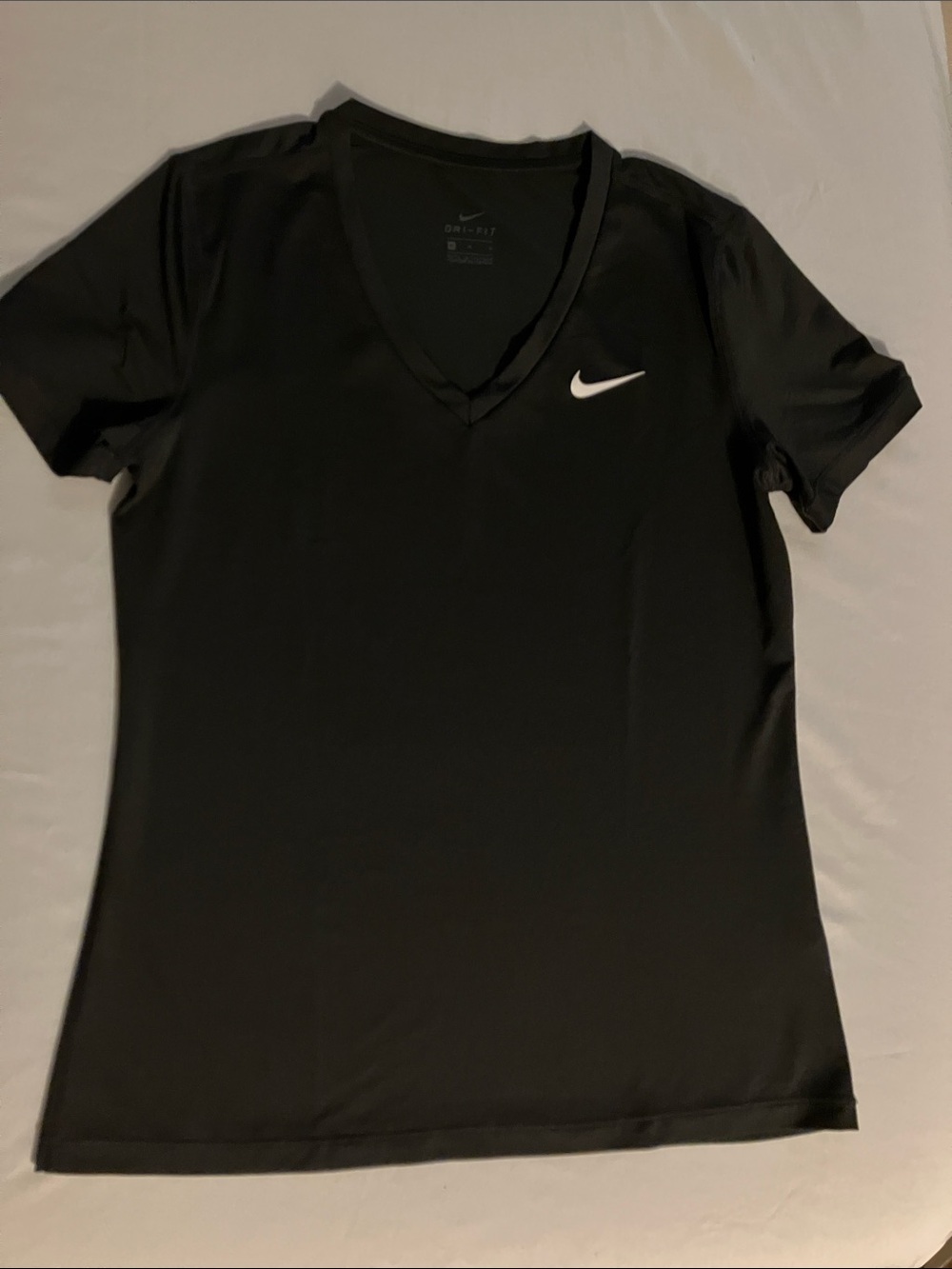 Nike Women’s Black V-Neck Dri-FIT Short Sleeve Tee